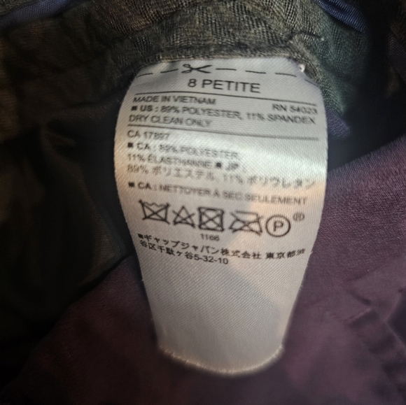 Banana Republic Ryan Fit Plum Dress Pants 8P Petite - Picture 4 of 8